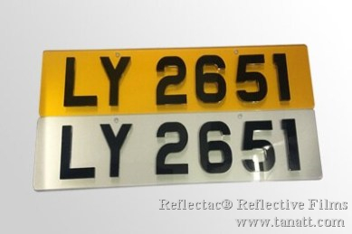 Front Adhesive Reflective Vinyl For Number Plate